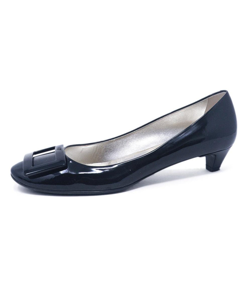 Roger Vivier Black Patent Leather Buckle Heels sz 10 - Michael's Consignment NYC