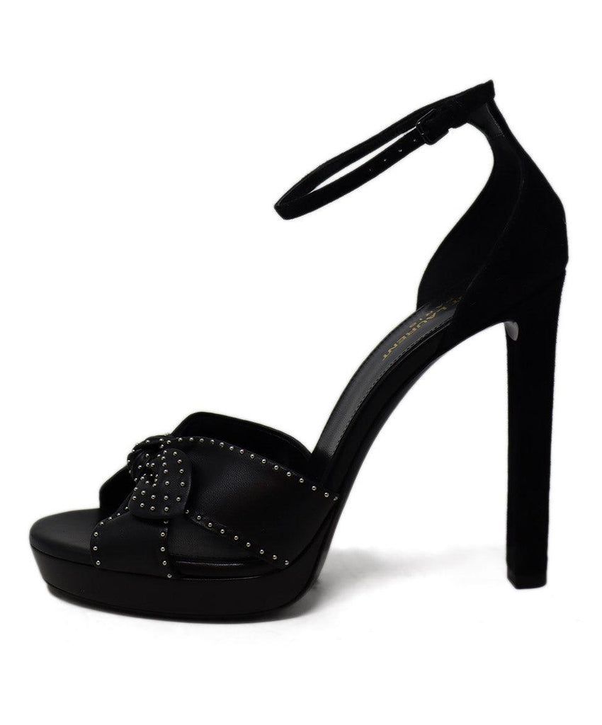 Saint Laurent Black Leather & Suede Stud Heels sz 11 - Michael's Consignment NYC