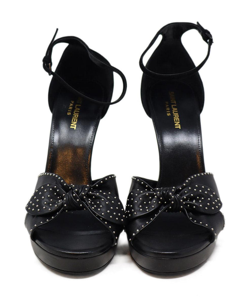 Saint Laurent Black Leather & Suede Stud Heels sz 11 - Michael's Consignment NYC