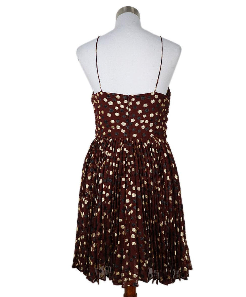 Saint Laurent Burgundy & Gold Lurex Dress sz 4 - Michael's Consignment NYC