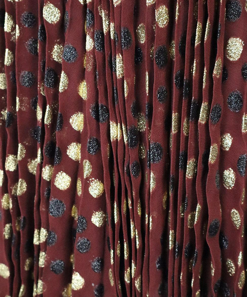 Saint Laurent Burgundy & Gold Lurex Dress sz 4 - Michael's Consignment NYC