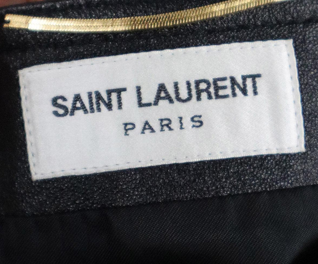 Saint Laurent Studded Black Leather Mini Skirt sz 4 - Michael's Consignment NYC