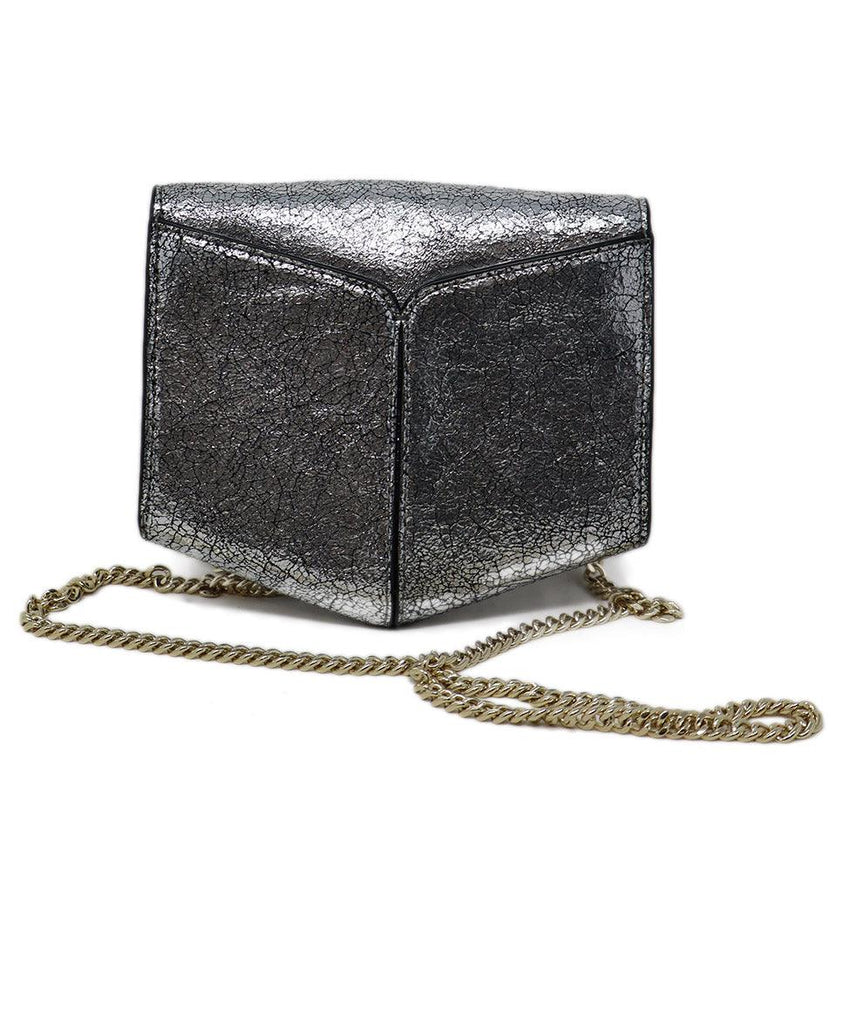 Sandro Silver Distressed Leather Crossbody - Michael's Consignment NYC