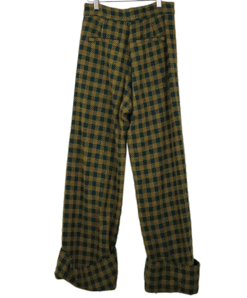 Sea Green Houndstooth Wool Pants sz 2 - Michael's Consignment NYC