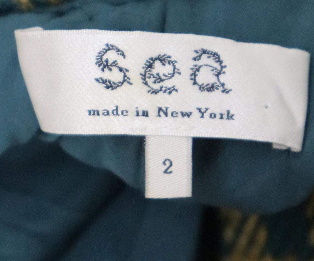 Sea Green Houndstooth Wool Pants sz 2 - Michael's Consignment NYC