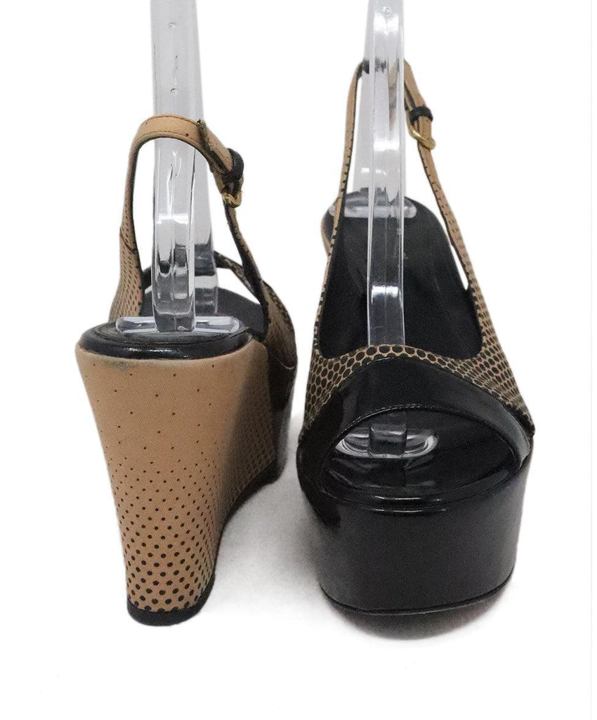 Sergio Rossi Black & Tan Print Platforms sz 7.5 - Michael's Consignment NYC