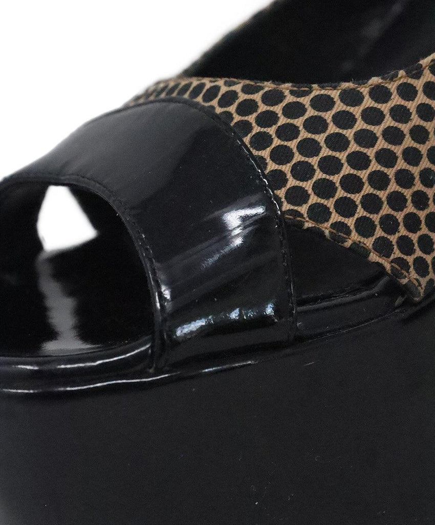 Sergio Rossi Black & Tan Print Platforms sz 7.5 - Michael's Consignment NYC