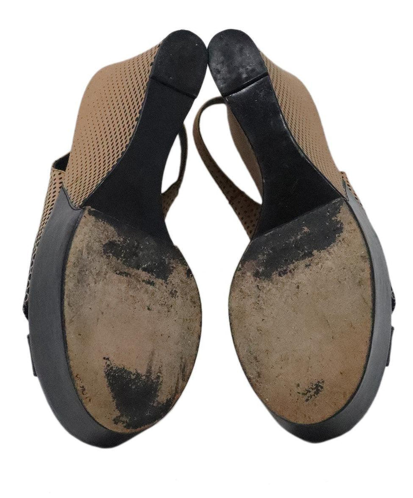 Sergio Rossi Black & Tan Print Platforms sz 7.5 - Michael's Consignment NYC