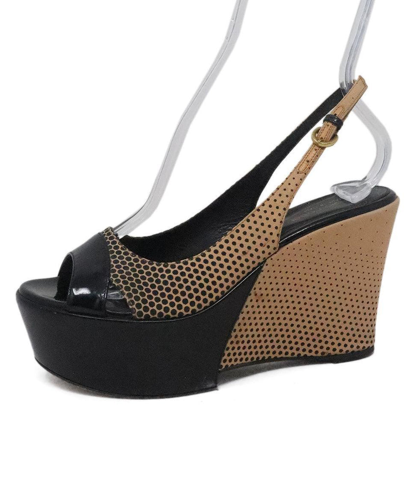 Sergio Rossi Black & Tan Print Platforms sz 7.5 - Michael's Consignment NYC