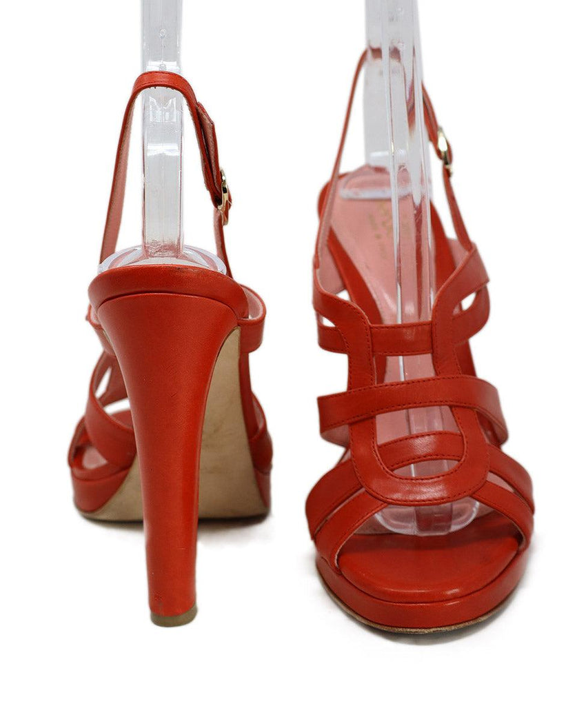 Sergio Rossi Red Leather Platform Heels sz 7 - Michael's Consignment NYC