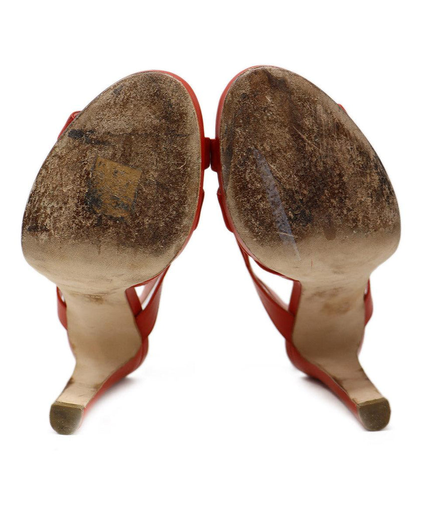 Sergio Rossi Red Leather Platform Heels sz 7 - Michael's Consignment NYC