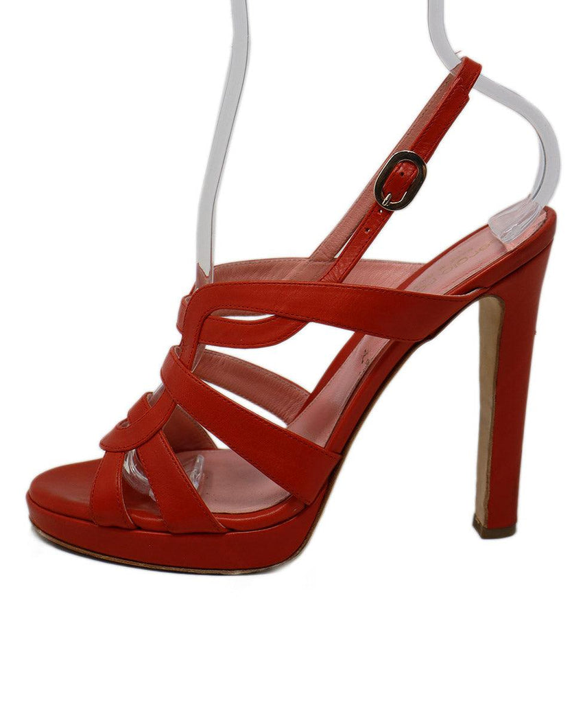 Sergio Rossi Red Leather Platform Heels sz 7 - Michael's Consignment NYC