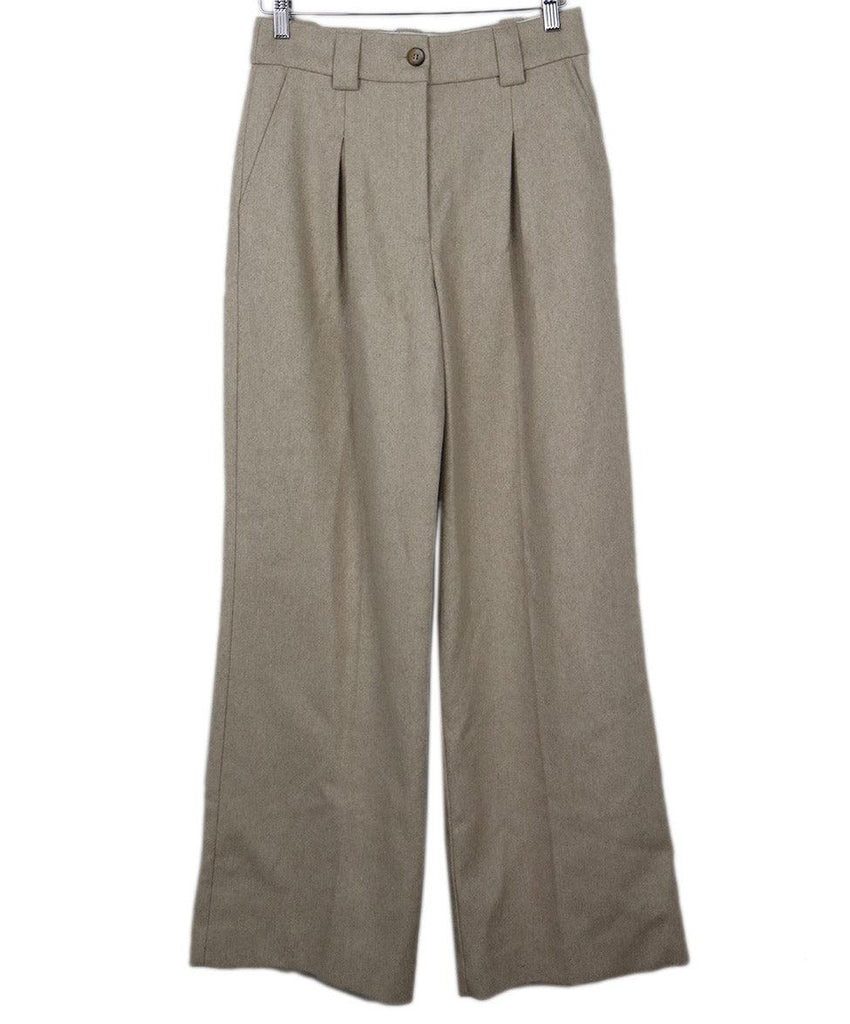 Sezane Beige Wool Pants sz 6 - Michael's Consignment NYC