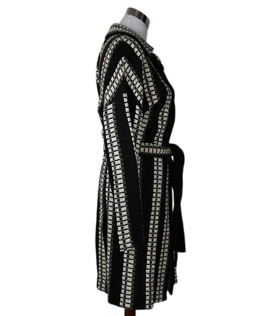 St. John Black & White Knit Cardigan sz 10 - Michael's Consignment NYC
