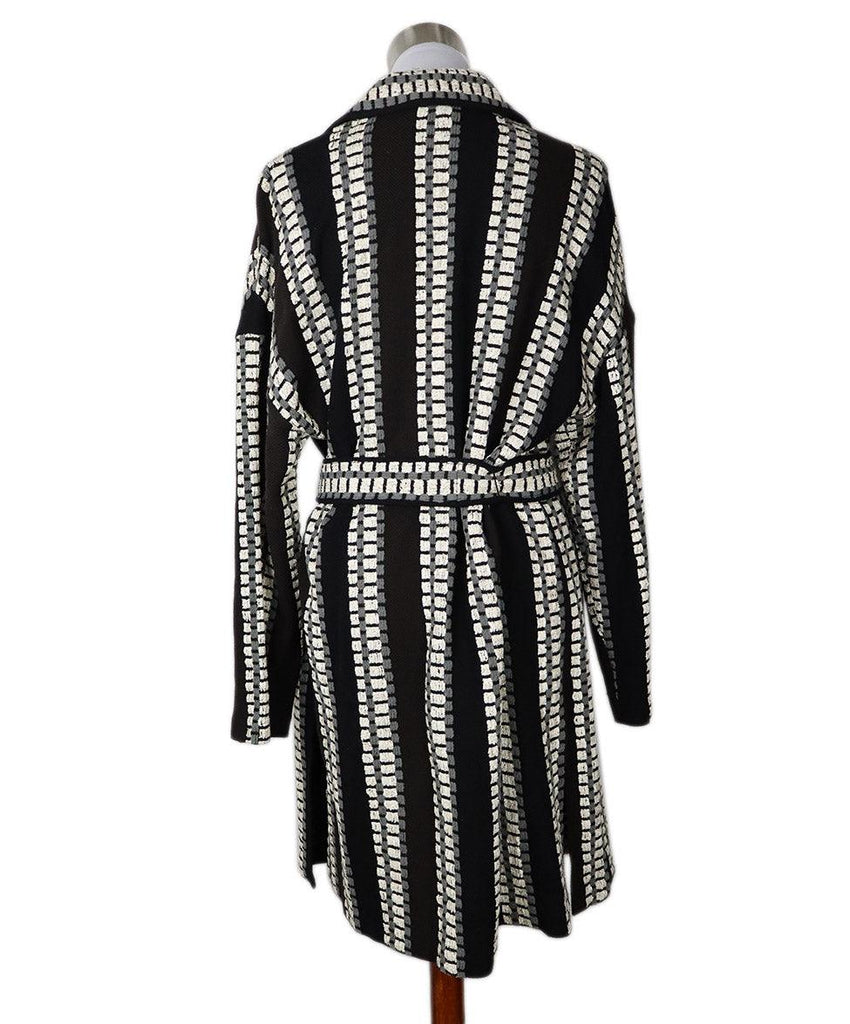 St. John Black & White Knit Cardigan sz 10 - Michael's Consignment NYC