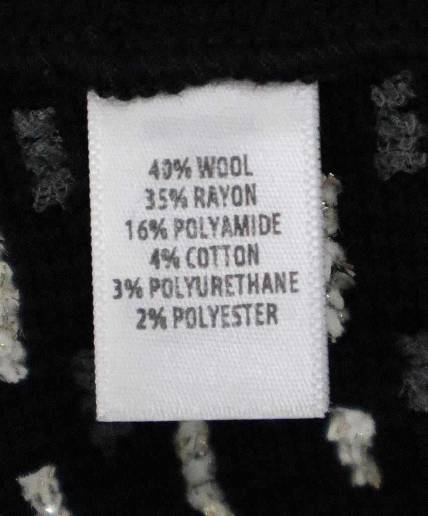 St. John Black & White Knit Cardigan sz 10 - Michael's Consignment NYC