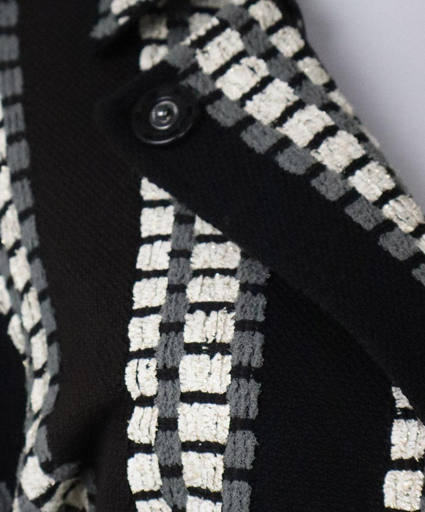 St. John Black & White Knit Cardigan sz 10 - Michael's Consignment NYC
