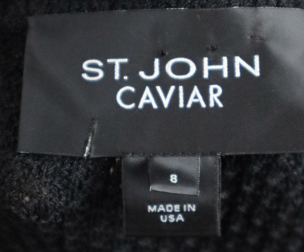 St. John Black Knit Coat sz 8 - Michael's Consignment NYC
