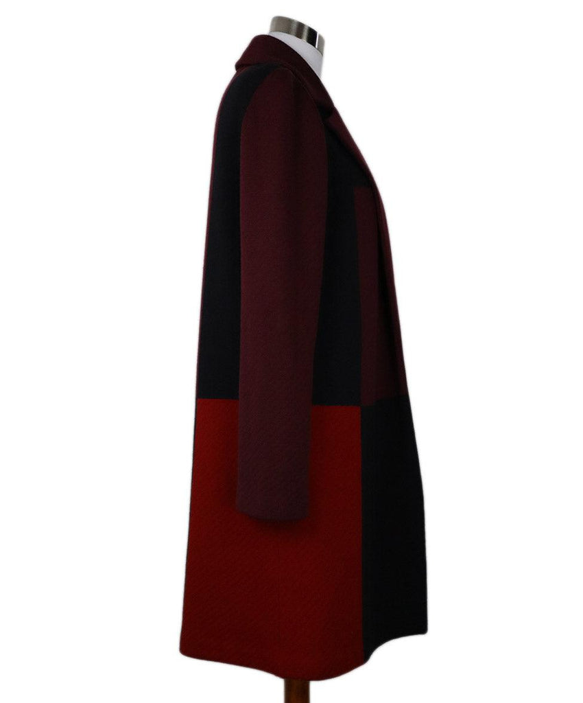 St. John Burgundy & Pink Wool Coat sz 6 - Michael's Consignment NYC