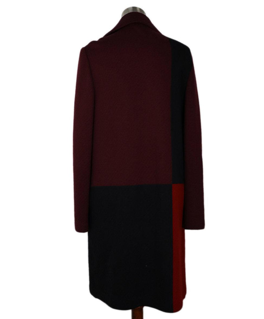 St. John Burgundy & Pink Wool Coat sz 6 - Michael's Consignment NYC