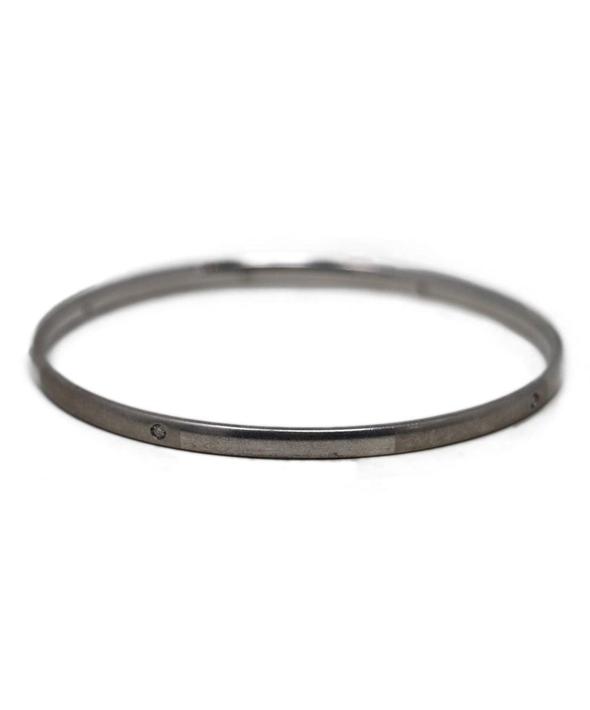 Sterling Silver & Diamond Bangle - Michael's Consignment NYC