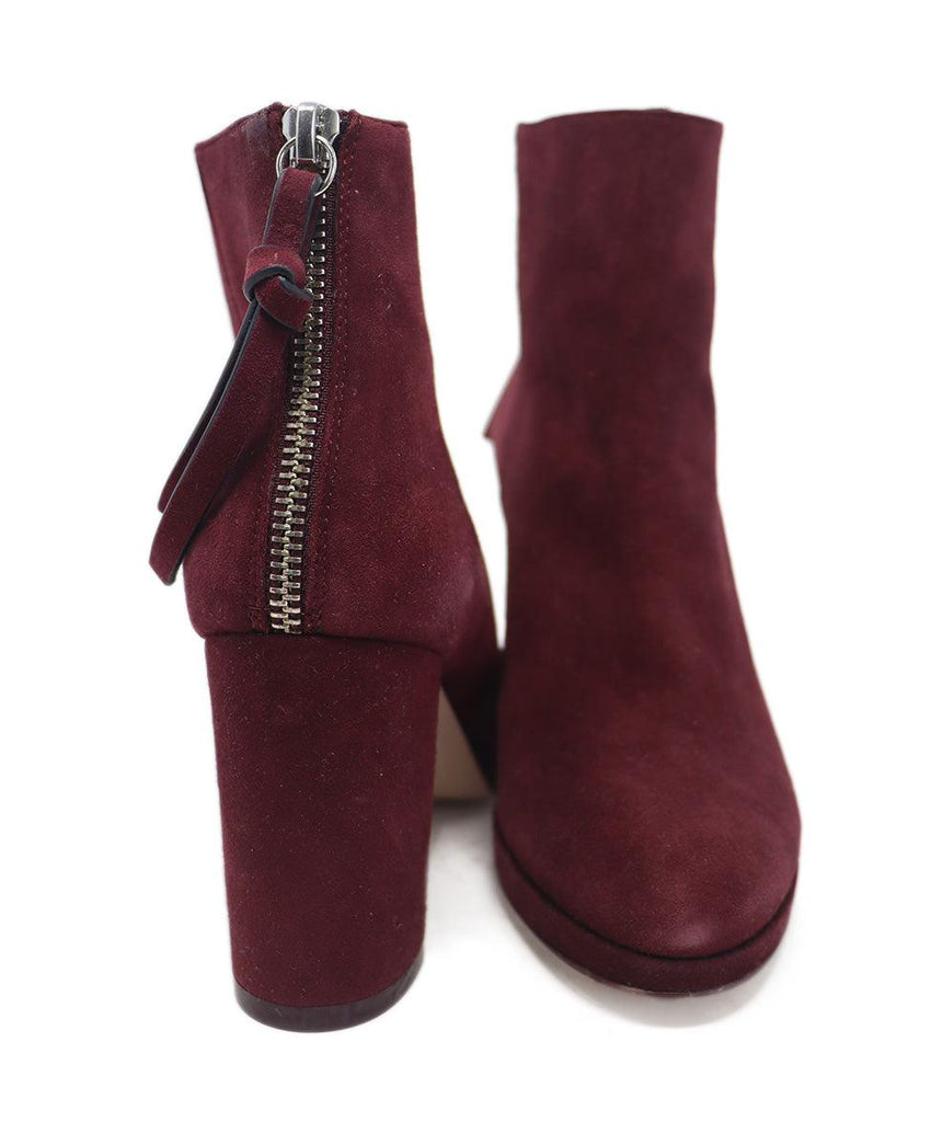 Stuart Weitzman Burgundy Suede Booties sz 6 - Michael's Consignment NYC