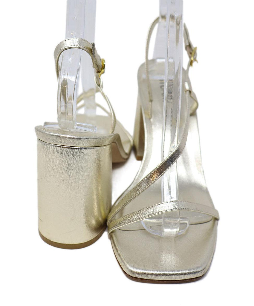 Stuart Weitzman Gold Leather Sandals sz 9 - Michael's Consignment NYC