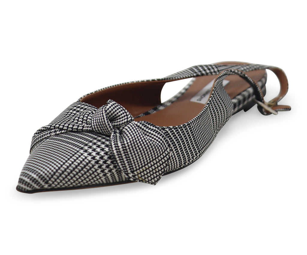 Tabitha Simmons B&W Plaid Satin Flats sz 6.5 - Michael's Consignment NYC
