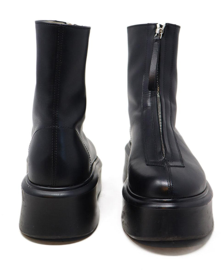 The Row Black Leather Platform Boots sz 9 - Michael's Consignment NYC