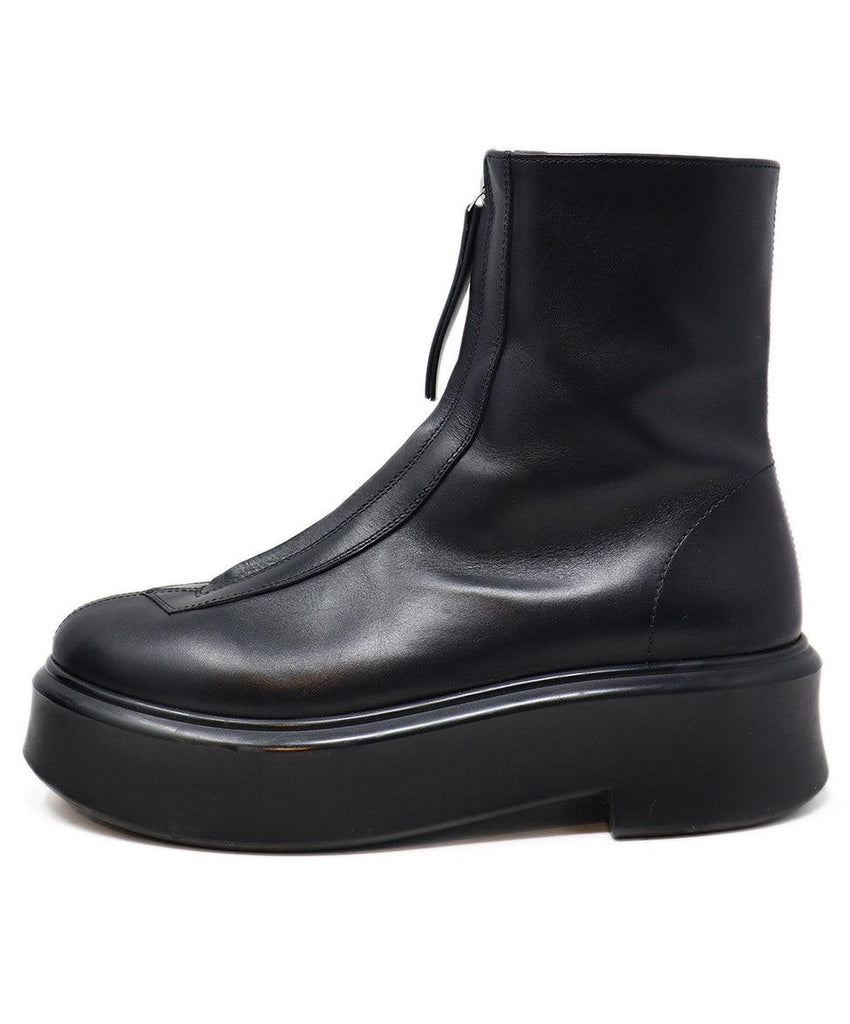 The Row Black Leather Platform Boots sz 9 - Michael's Consignment NYC