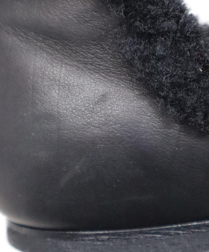 The Row Black Leather Shearling Booties sz 8 - Michael's Consignment NYC