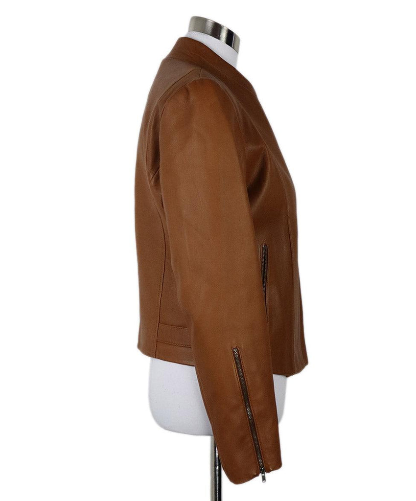 Theory Brown Leather Jacket sz 6 - Michael's Consignment NYC