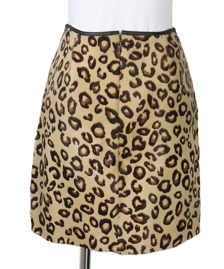 Theory Leopard Print Fur Mini Skirt sz 0 - Michael's Consignment NYC