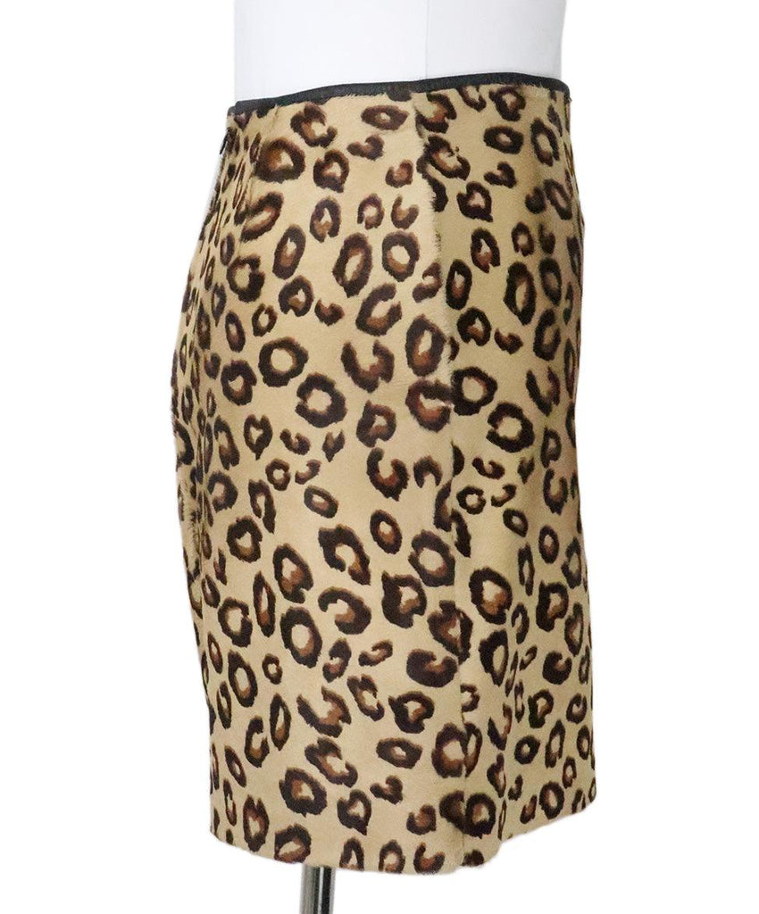 Theory Leopard Print Fur Mini Skirt sz 0 - Michael's Consignment NYC