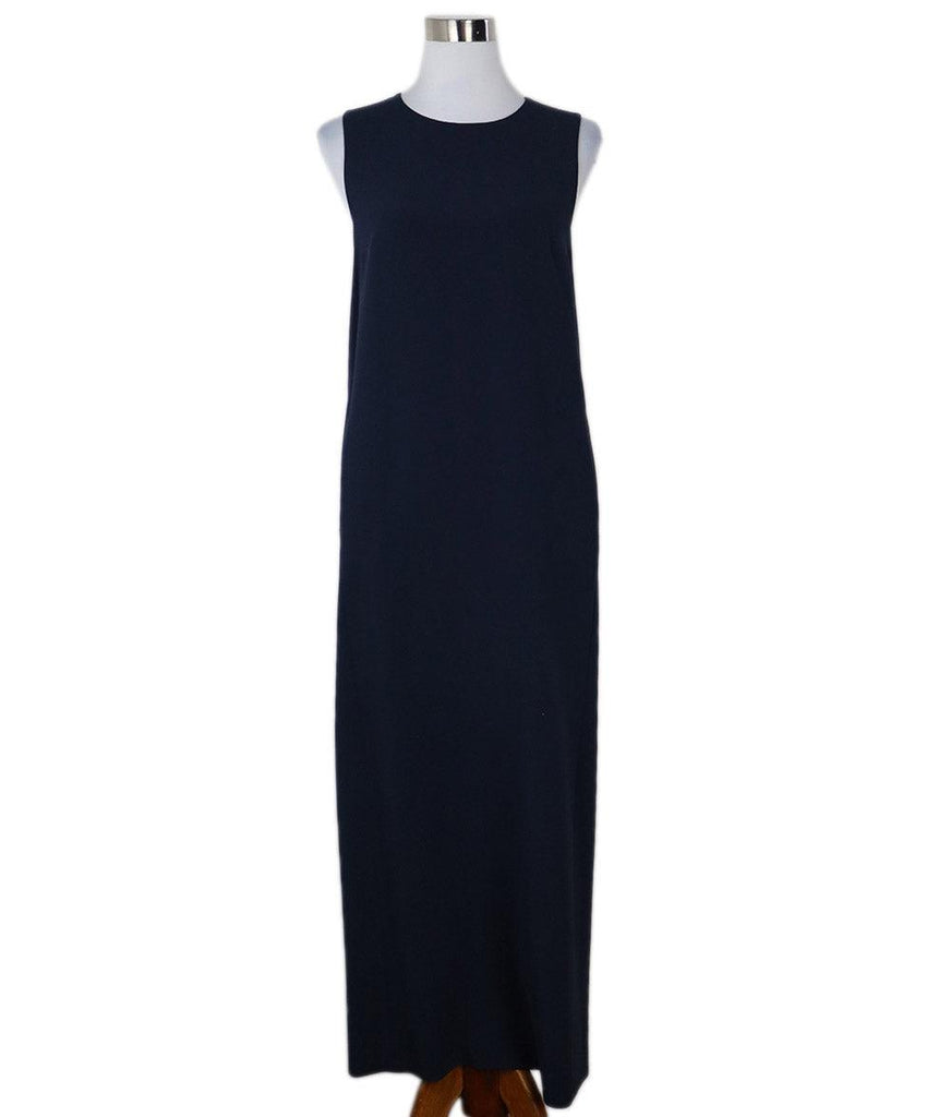 Theory Long Navy Sleeveless Dress sz 6 - Michael's Consignment NYC