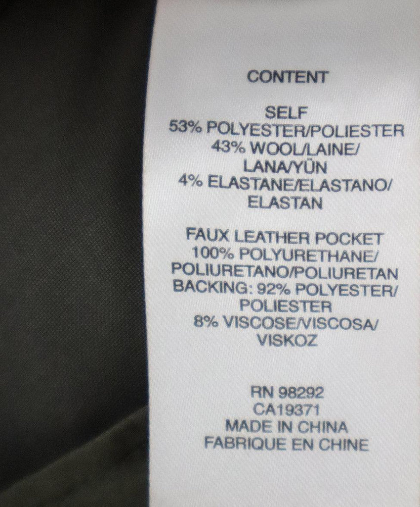 Tibi Grey Pants w/ Brown Faux Leather Detail sz 8 - Michael's Consignment NYC