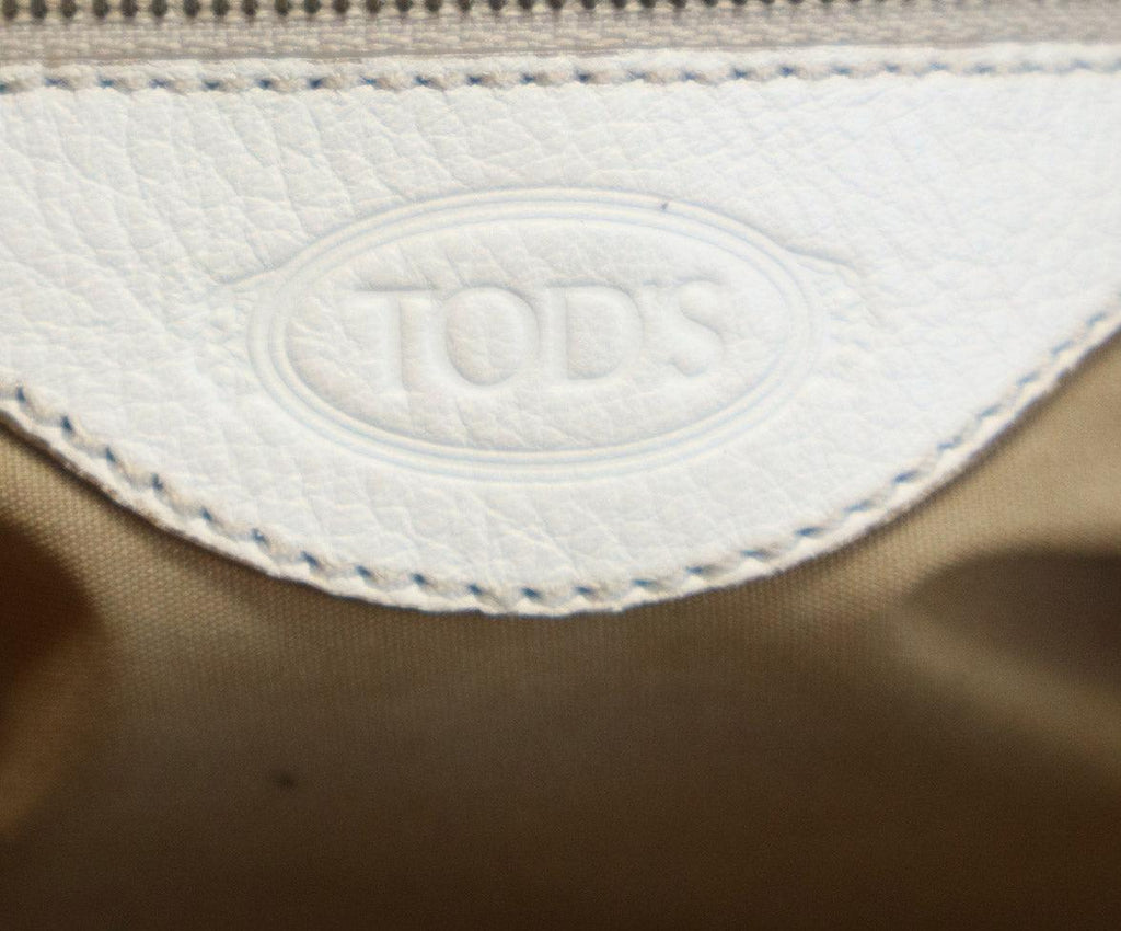 Tod's Bone White Leather Shoulder Bag - Michael's Consignment NYC