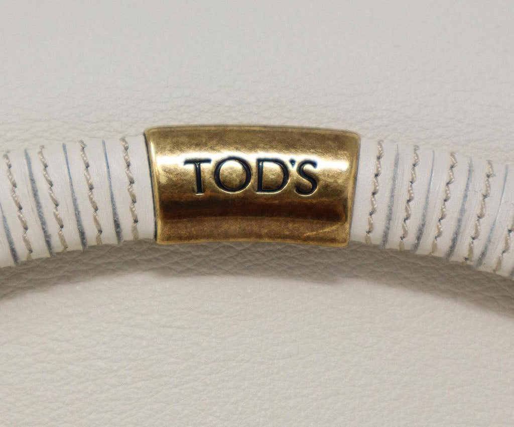 Tod's Bone White Leather Shoulder Bag - Michael's Consignment NYC