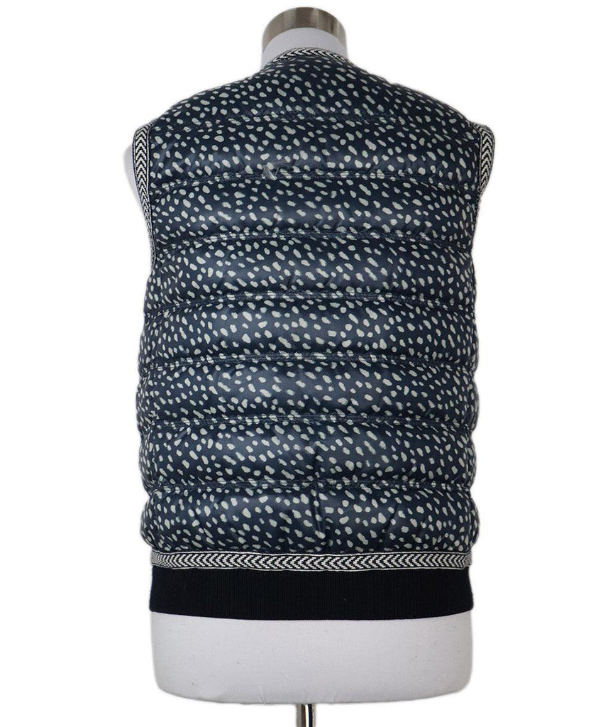 Tory Burch Blue & White Down Puffer Vest sz 4 - Michael's Consignment NYC
