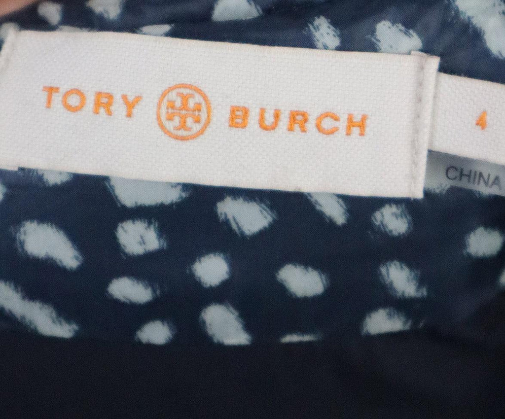 Tory Burch Blue & White Down Puffer Vest sz 4 - Michael's Consignment NYC