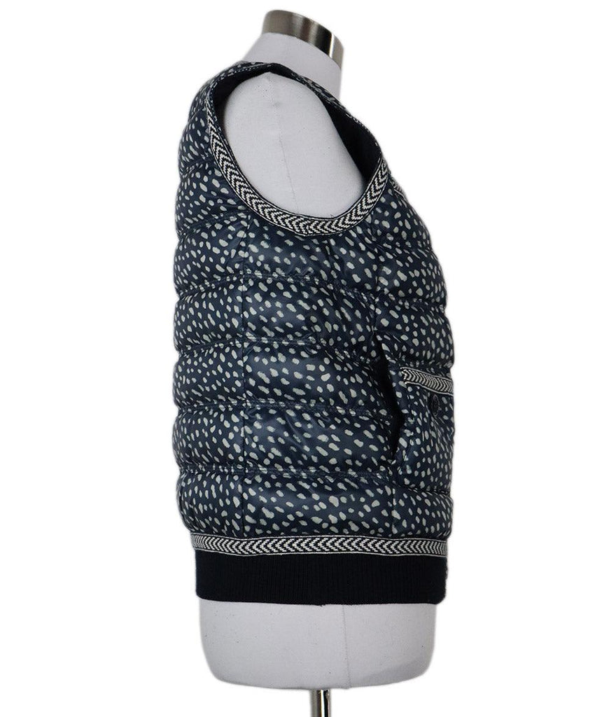 Tory Burch Blue & White Down Puffer Vest sz 4 - Michael's Consignment NYC