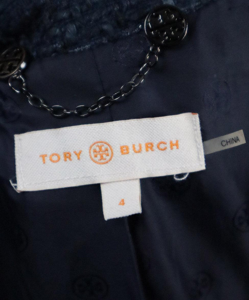 Tory Burch Navy & Red Beaded Coat sz 4 - Michael's Consignment NYC