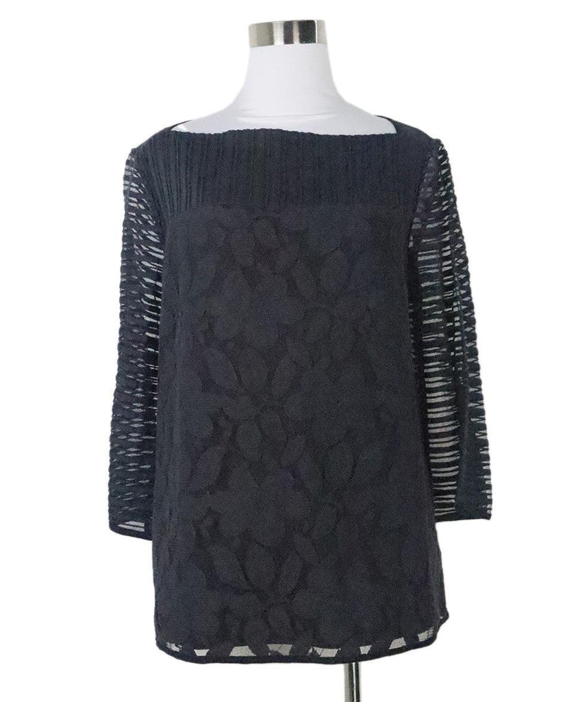 Tory Burch Navy Lace Top sz 4 - Michael's Consignment NYC