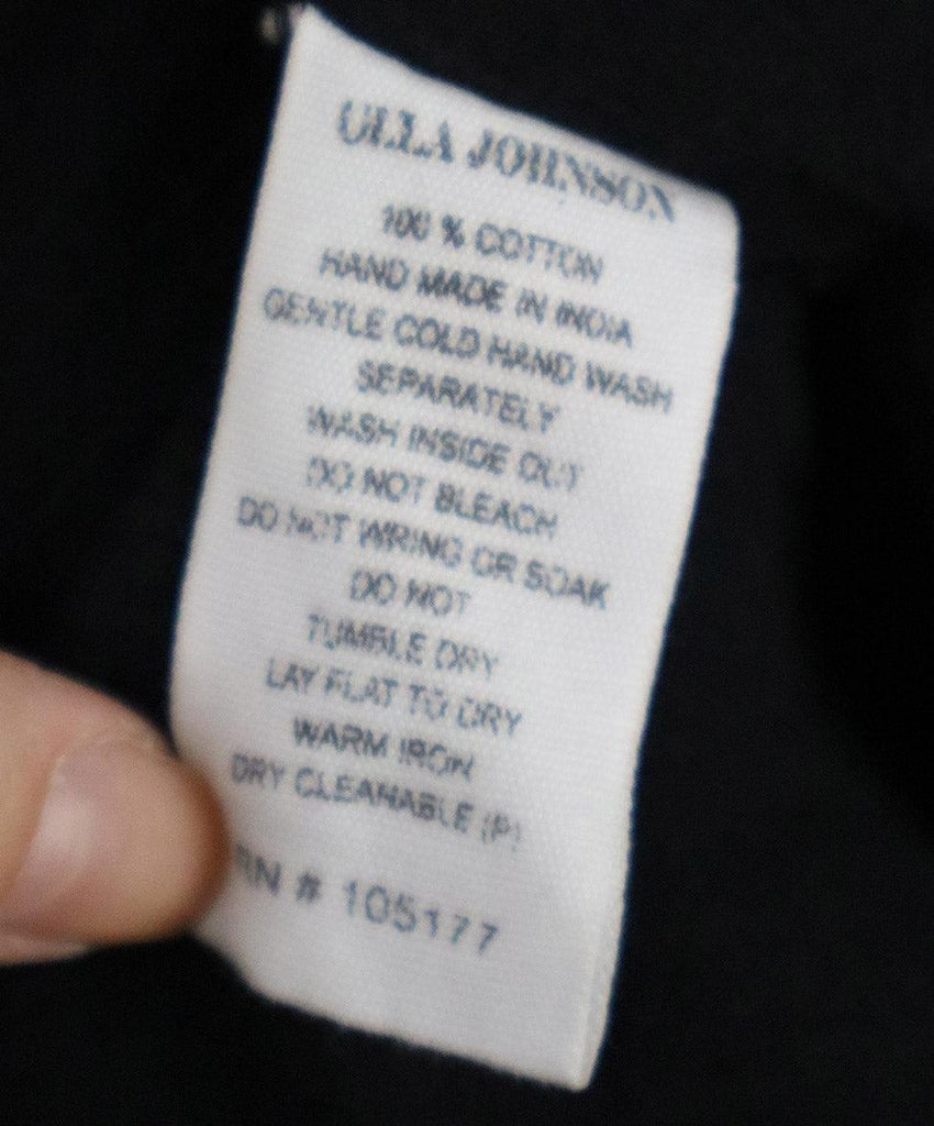 Ulla Johnson Black Cotton Embroidered Blouse sz 4 - Michael's Consignment NYC