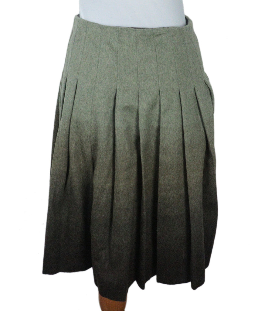 Valentino Green & Brown Ombre Wool Skirt sz 6 - Michael's Consignment NYC