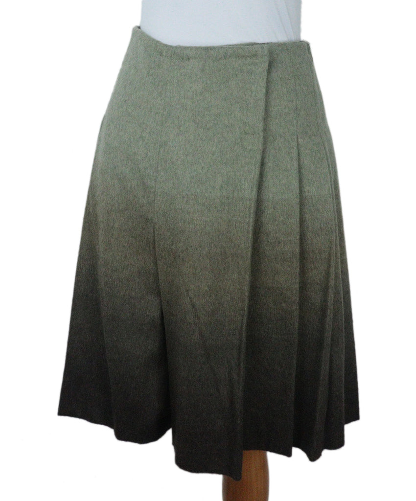 Valentino Green & Brown Ombre Wool Skirt sz 6 - Michael's Consignment NYC