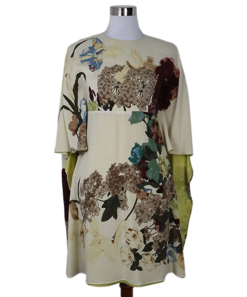 Valentino Ivory Floral Print Silk Dress sz 2 - Michael's Consignment NYC