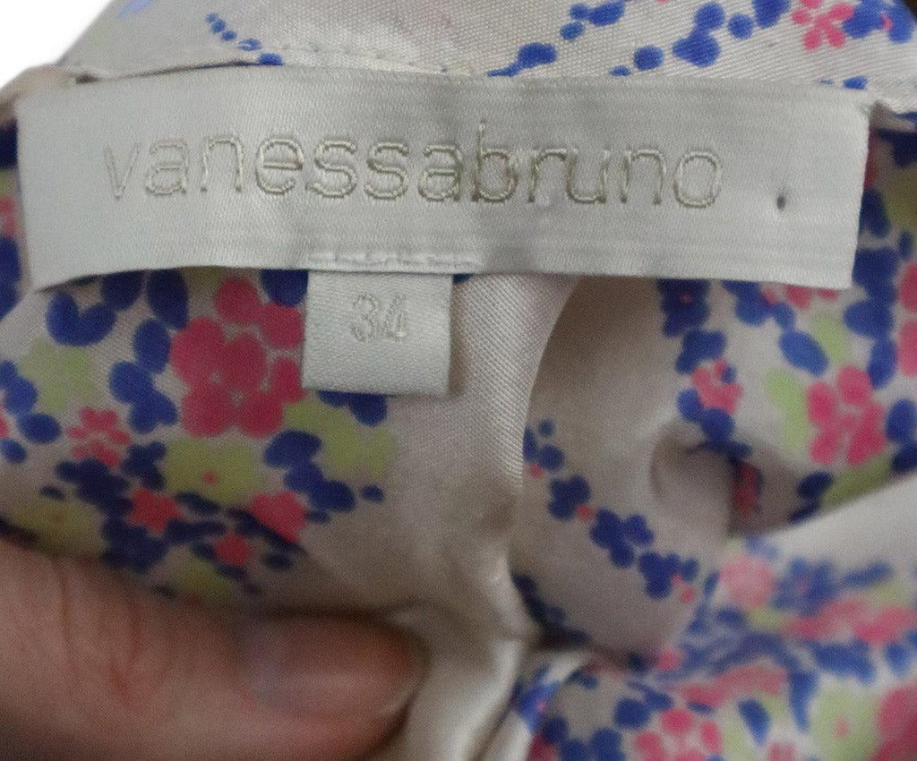 Vanessa Bruno Beige Pink & Blue Print Skirt Set sz 2 - Michael's Consignment NYC
