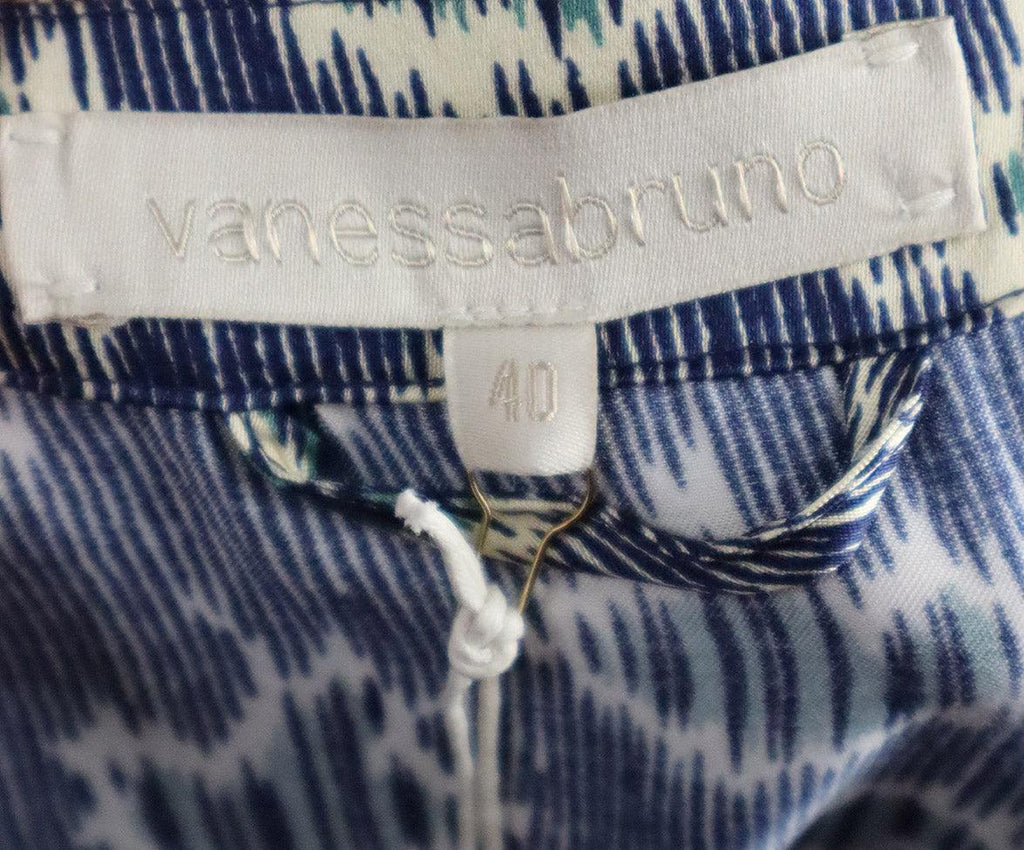 Vanessa Bruno Blue & Green Print Dress sz 8 - Michael's Consignment NYC