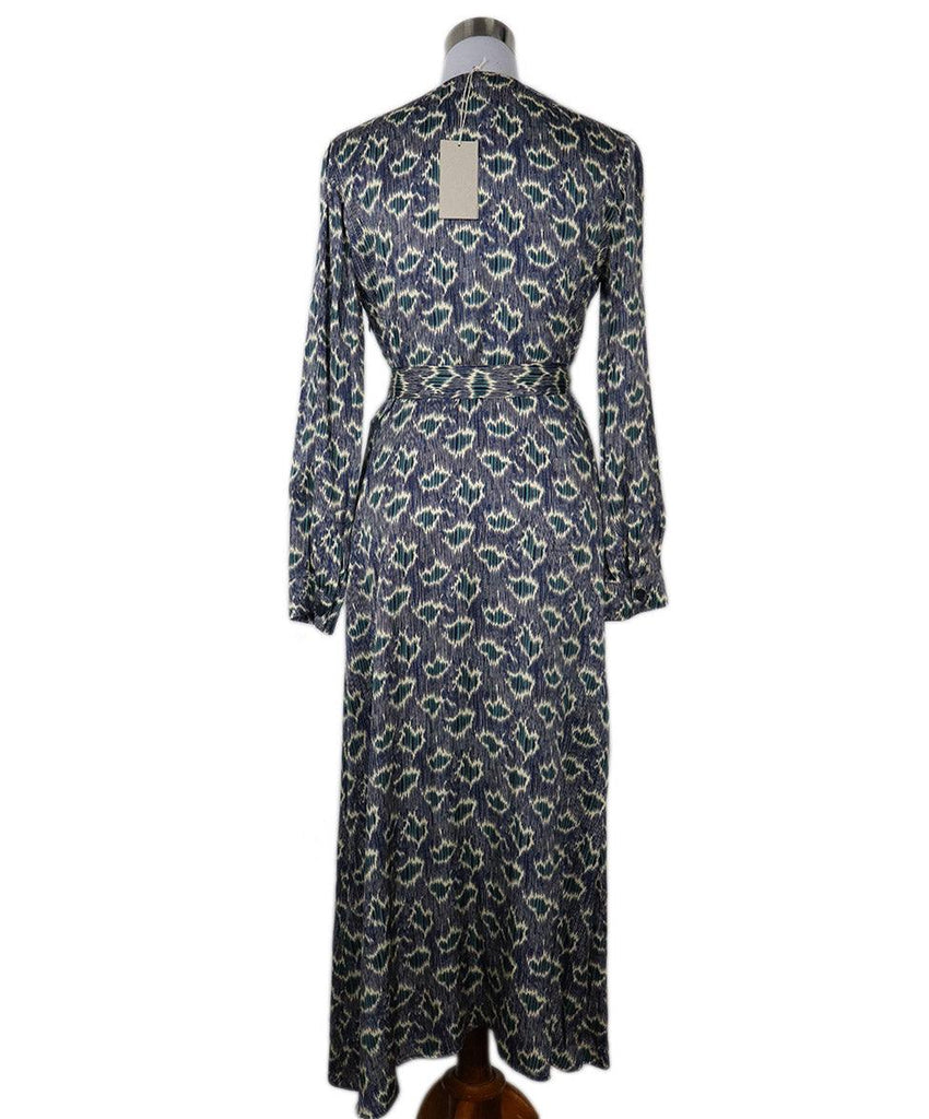 Vanessa Bruno Blue & Green Print Dress sz 8 - Michael's Consignment NYC